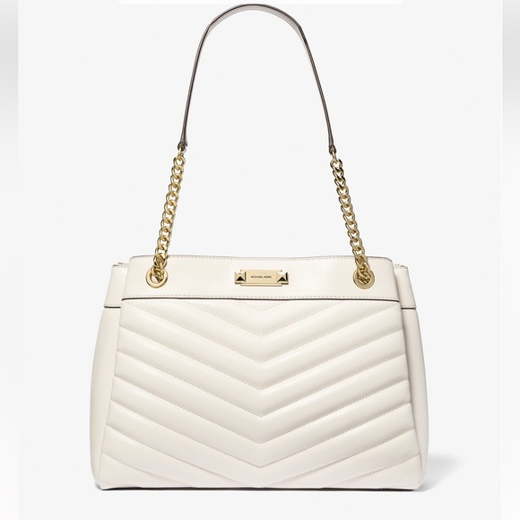 Michael Kors Whitney Cream Quilted Shoulder Bag - Picture 1 of 5